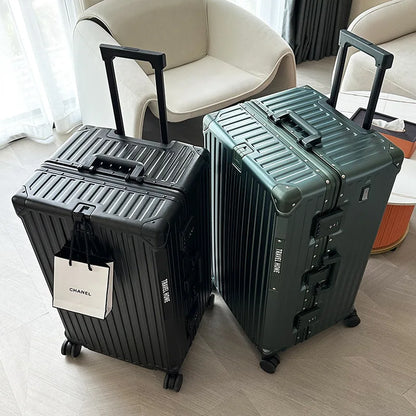 Over-sized Multi-Functional Travel Suitcases Large Capacity Luggage Aluminum Frame plus-Sized Universal Wheel Case Boarding Bag